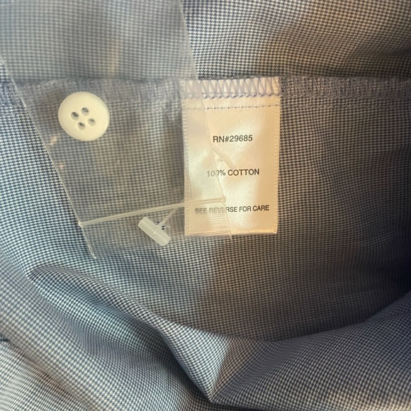 NWOT Pendleton Midi Dress Shirt Button Tie Waist Blue Contrasting Stitch 10 M - Picture 10 of 11